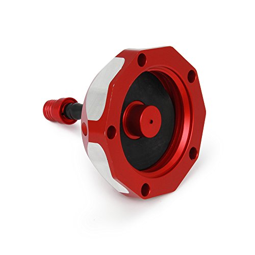 JFG RACING Dirt Bike Gas Fuel Tank Cap CNC for XR50 XR70 XR80 XR100 CRF150R CRF230F CR250R CR85R CR125R Dirt Pit Bike Red - color: red