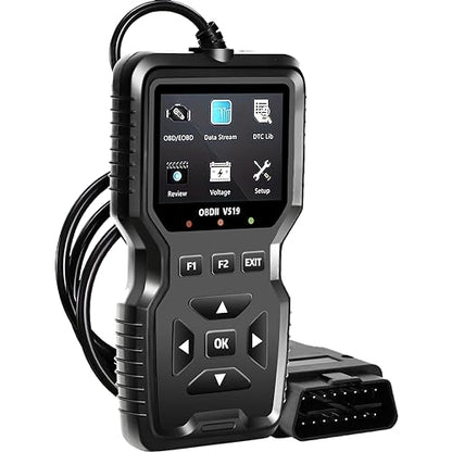 OBD2 Scanner Diagnostic Tool for Car and Truck - Car Engine Code Reader, Full OBD2 Features, Reset, Modes 6 & 8, O2 Sensor, 1996+ OBDII/EOBD Vehicles Compatible - color: Black