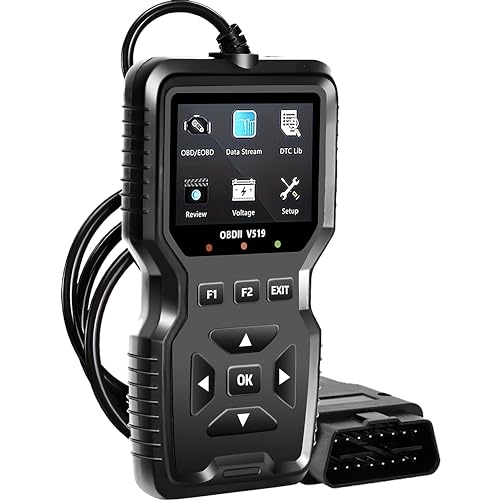 OBD2 Scanner Diagnostic Tool for Car and Truck - Car Engine Code Reader, Full OBD2 Features, Reset, Modes 6 & 8, O2 Sensor, 1996+ OBDII/EOBD Vehicles Compatible - color: Black
