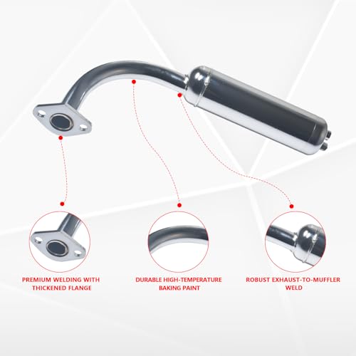 212 Exhaust with Muffler for Coleman Predator Honda 6.5HP Go Kart Mini Bike