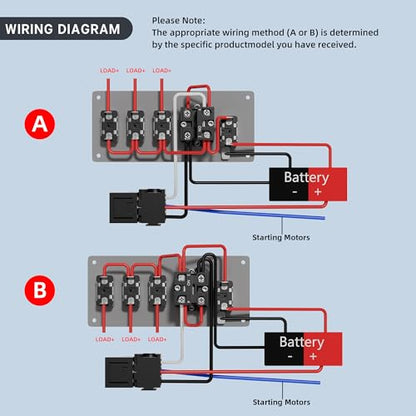 RVBOATPAT 5 in 1 Ignition Switch Panel Boat Toggle Switch Panel DC 12V 30A Racing Switch Panel Push Start Ignition Kit for Race Car Truck - color: 5 in 1 Ignition Switch Panel