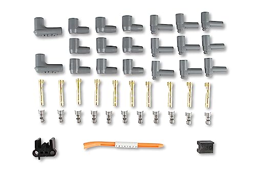 MSD 31199 Super Conductor Spark Plug Wire Set, 8 Cyl Multi-Angle Plug, Socket/HEI