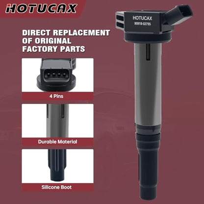 UF487 Ignition Coils & Double Iridium Spark Plugs Set, 6 Pack - size: UF487 & Spark Plugs