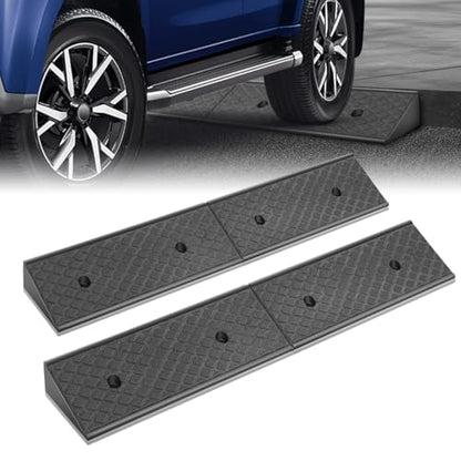 3" Rise Rubber Curb Ramp for Forklift, Driveway Sidewalk, Heavy Duty Car - size: 3" Rise
