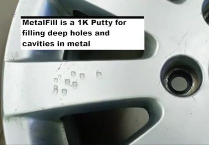Bridge Coating MetalFill 1K Metal Repair Compound – High Temperature Resistant Metal Patching Putty – Air Dry 24h + 425°F Bake Cure – Metal Hole & Cavity Filler for Automotive & Industrial (16oz) - size: 16oz