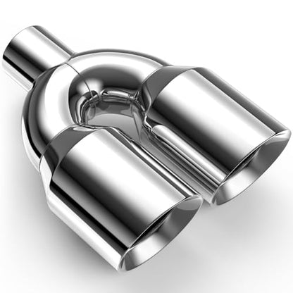 4 inch dual exhaust tip,4Inch Inlet 6inch outlet 15" Long Tail Pipe - size: 4TO6