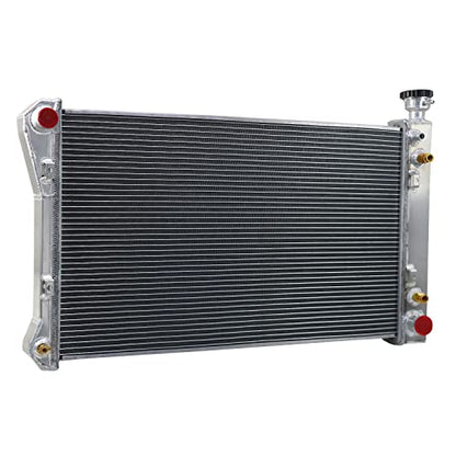ALLOYWORKS 3 Row Radiator + Shroud Fan + Relay For 1988-1997 Chevy GMC C1500 C2500 K1500 K2500 Pickup 5.0L 5.7L