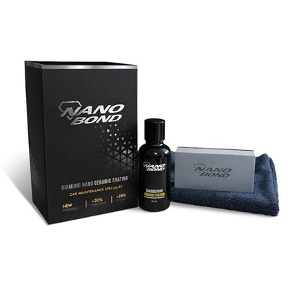 Nano Bond Ceramic Coating for Cars - 9H PRO 80% SiO2 Formula - 60ML Kit - size: 60ml Kit
