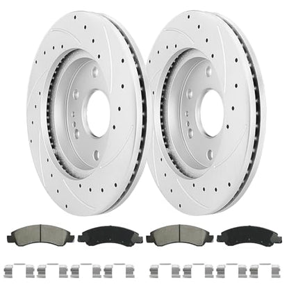 Betthand Front Brakes and Rotors for 08-13 Silverado 1500, 08-20 Tahoe - size: 580279*2+D1367-8472