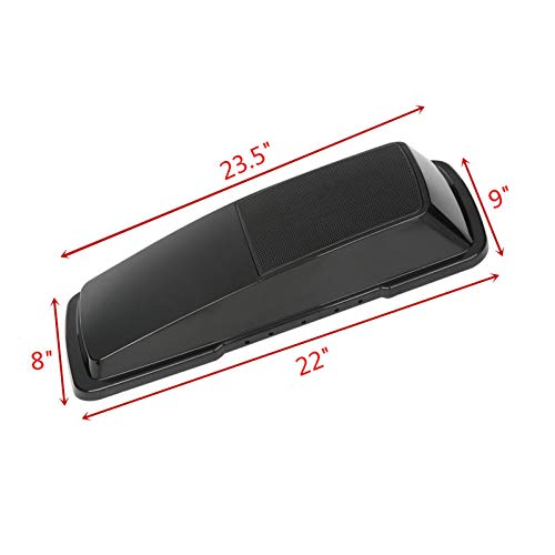 XMT-MOTO Hard Saddlebag Lids w/6 x 9speaker grilles Fit for Harley Touring - style: Unpainted 6x9 Saddlebag Lids (No Speaker,93-13)