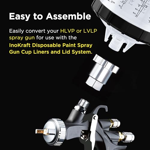 InoKraft Paint System Spray Gun Adapter F16*1.5, 16 mm Female, 1.5 mm Thread, Compatible with InoKraft D1 LVLP, Harbor Freight Central Pneumatic HVLP Gravity Feed Air Spray Gun, AEROPRO R500, Iwata - size: 16mm Female 1.5mm Thread