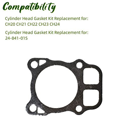 24-841-01S 24-041-08S Lawn Mower Head Gasket Kit Replacement for Kohler CH22 CH23 CH24 CH21 25HP Engines 24-041-02S 2484101S