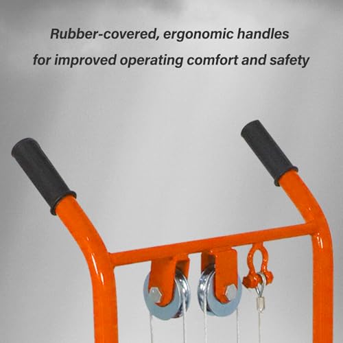 Apollo Winch Stacker, Pallet Truck Dolly 440 Lbs Capacity, 35.4" Max Lift - color: Orange, size: Winch-440lbs-35.4" Lift
