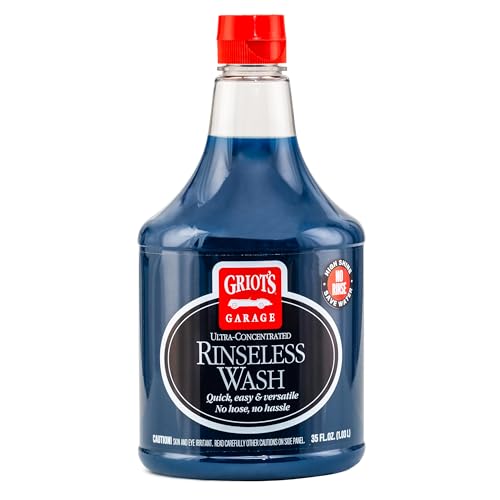 Griot's Garage Rinseless Wash for Car Cleaning and Detailing, No-Rinse Vehicle Washing, Dilutes Into Detailer, Clay Bar Lubricant, 10479, 35oz