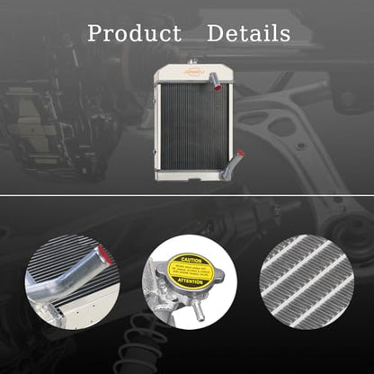 Tractor Radiator 3-Row NCA8005 Replacement for Ford New Holland 501 601,700 701 800 801 901