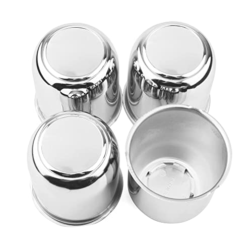 4Pcs 3.19inch Trailer Wheel Center Caps Fit 3.19" Center Bore Truck Trailer RV SUV Wheels Rims, Carbon Steel Silver Hub Covers - color: Chrome Silver, size: 3.19in Hub Hole, 3.62in Tall