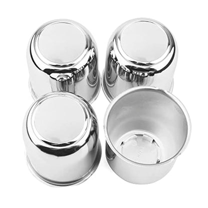 4Pcs 3.19inch Trailer Wheel Center Caps Fit 3.19" Center Bore Truck Trailer RV SUV Wheels Rims, Carbon Steel Silver Hub Covers - color: Chrome Silver, size: 3.19in Hub Hole, 3.62in Tall