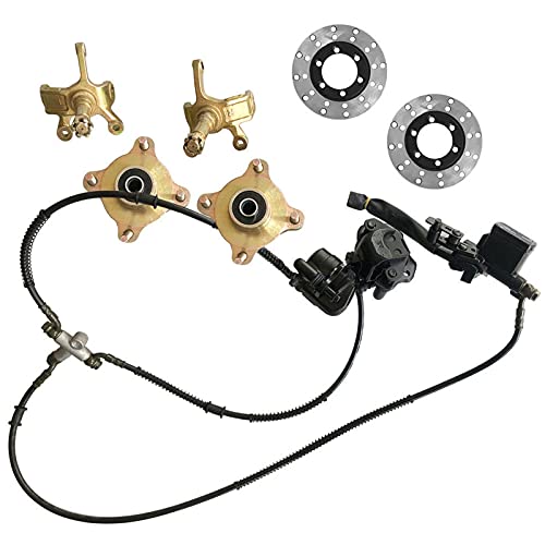 ATV Front Steering Knuckle Spindle Wheel Rim Hub Brake Disc Front Brake Caliper Assembly For Go Kart Quad Dirt Bike 125-250cc (7)