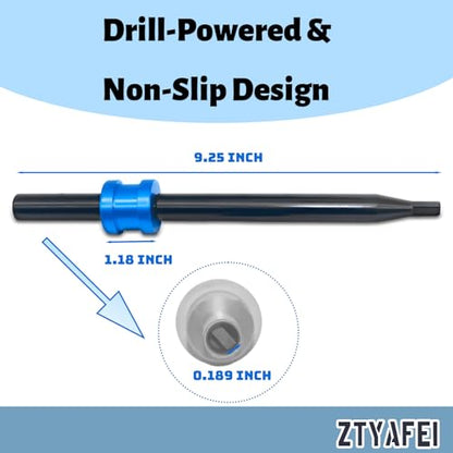 Oil Pump Primer Tool for GM Chevy V6 V8 SBC & BBC Engines - Compatible with 283 305 327 350 454 Small/Big Block, Use with 3/8" or 1/2" Chuck Drill (Blue) - color: Blue