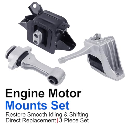 3PCS Engine Motor Mount Set Compatible with Elantra Kona Seltos NIRO - size: Elantra 2017-2019