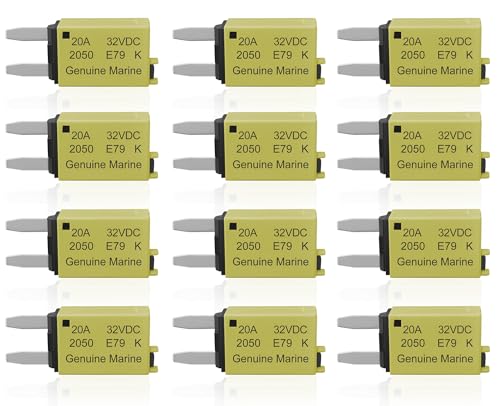 20A Low Profile Mini Fuse Kit– Automotive 20A ATM Manual Reset Circuit Breaker Fuses for Boat, RV, Car, Truck, DC 12V/32V 20 Amp Manual Resettable Blade Assortment Kit with Resettable Fuses - style: Manual-E79-20A