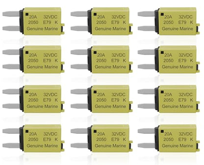 20A Low Profile Mini Fuse Kit– Automotive 20A ATM Manual Reset Circuit Breaker Fuses for Boat, RV, Car, Truck, DC 12V/32V 20 Amp Manual Resettable Blade Assortment Kit with Resettable Fuses - style: Manual-E79-20A