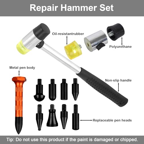 59PCS Dent Repair Kit, Car Dent Puller Tool for Small Dents & Door Dings - size: Dent Puller Kit-59 Pack