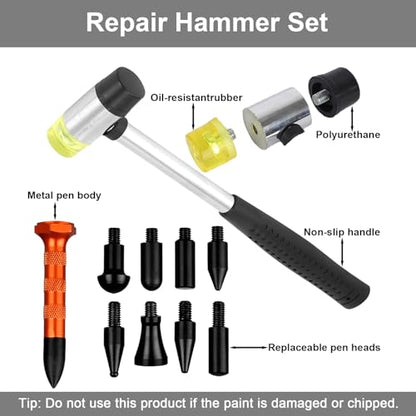 59PCS Dent Repair Kit, Car Dent Puller Tool for Small Dents & Door Dings - size: Dent Puller Kit-59 Pack