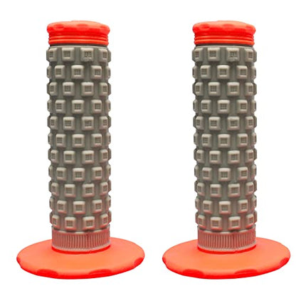Motorcycle Grips 7/8" Dirt Bike Grip Pillow Top Grips Rubber Anti-Slip Universal Handlebar Racing Grip for Motocross ATV - color: Orange1
