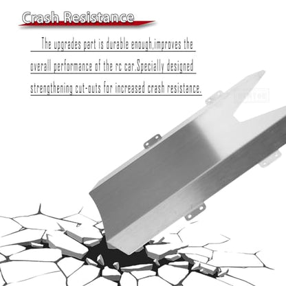 Stainless Steel Chassis Protect Armor Skid Plate Guard Upgrades Part for 1/10 F0rd F 15O Raptor 4X4,Chassis Protect Armor Full Version Hops Up