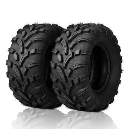 TUFFIOM Set of 2 ATV UTV Tires, 26x8-12, 6PR All-Terrain Mud Tires with Directional Tread, Drainage, Strong Srip and Snow-breaking for Rainy/Snowy Areas, Tubeless Trail Tire - size: 26x8.00-12 (2 pack)