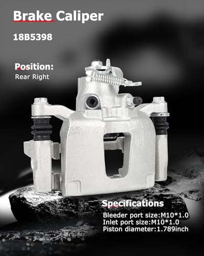 cciyu Rear Right Disc Brake Caliper Assembly w/Bracket 18B5398 - size: Rear Right[18B5398]
