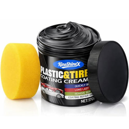 Black Trim Restorer, Plastic Restorer for Cars, Faded Bumper Repair Paste