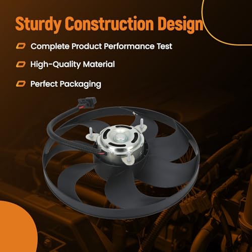 maXpeedingrods 345 MM Radiator Cooling Fan Driver Side for Volkswagen Beetle 1999-2006, 6QD959455 1C0959455 6N0959455L - size: 1C0959455