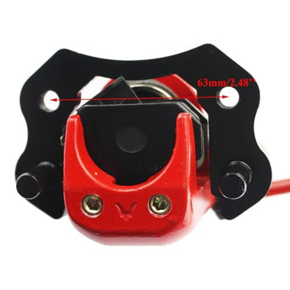 PRO BAT Rear Brake Master Cylinder Caliper With Disc Rotor Assembly - color: Red