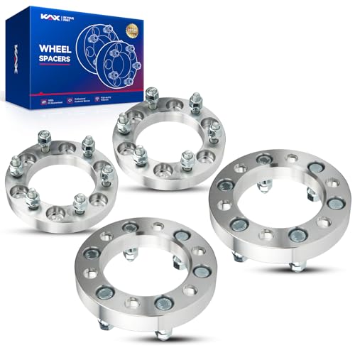 KAX 6x5.5 Lug-Centric Wheel Spacers 1 inch for Toyota Tacoma - color: Silver, size: 6x5.5" -108mm- M12x1.5- 1" thick