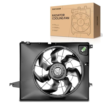 Torchbeam Engine Cooling Radiator Fan Assembly for Kia & Hyundai Models Sorento 2011 2012 2013, Santa Fe 2010-2012 Electric Radiator Cooling Fan Kit Replacement 621493 - size: 2011-2013 Sorento, 2010-2012 Santa Fe
