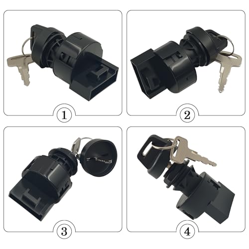 4012166 Ignition Key Switch, 4 Position 6 Pins for Polaris Ranger 400 500 570 800-Mid-Size ETX EV-Li-Ion RZR 570-Base ACE 325 500 570 900 Replaces 4011142 - size: 4012166