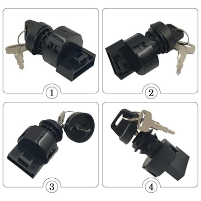 4012166 Ignition Key Switch, 4 Position 6 Pins for Polaris Ranger 400 500 570 800-Mid-Size ETX EV-Li-Ion RZR 570-Base ACE 325 500 570 900 Replaces 4011142 - size: 4012166
