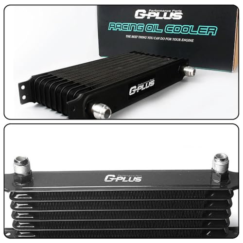 G-PLUS Black AN10-10AN Engine Aluminum Transmission Racing Oil Cooler Universal 7 Row Japanese-style - color: Black-Japanese-style, size: 7 Row AN10