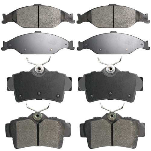 Replacement For Front & Rear Ceramic Brake Pads Kits 1999 2000 2001 2002 2003 2004 for Ford For Mustang (D627-D804) - style: D627+D804