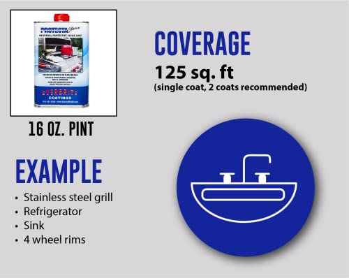 ProtectaClear 16 Oz. Clear, Protective Coating for Metal (Pint) - size: 16 oz