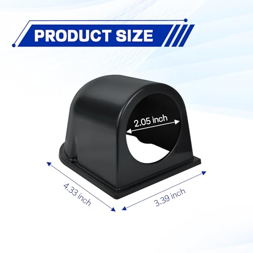 wuyaoyao Universal 2" 52mm Single Hole Dash Gauge Pod Holder, Black - color: Black, size: 1-Hole