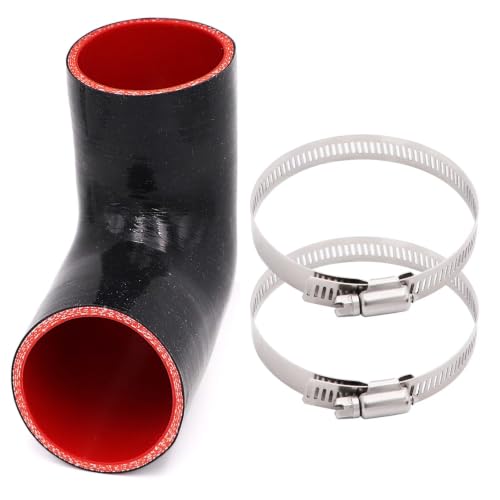 90 Degree Elbow ID 2 1/2 inch(63mm) Silicone Coupler Hose 4-Ply - size: ID 2.5"