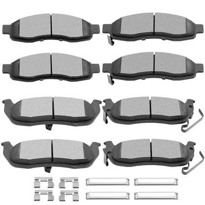 SCITOO Ceramic Front Rear Disc Brake Pad Set For Nissan For Titan 2004-2007 - size: Front-D1015 & Rear-D1041