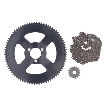 25H Chain Sprocket Kit, 25H Chain Sprocket Set Steel 10mm 15T Front Sprocket 29mm 80T Rear Sprocket 146 Link Drive Chain for 47CC 49CC Mini Motorcycle ATV Dirt