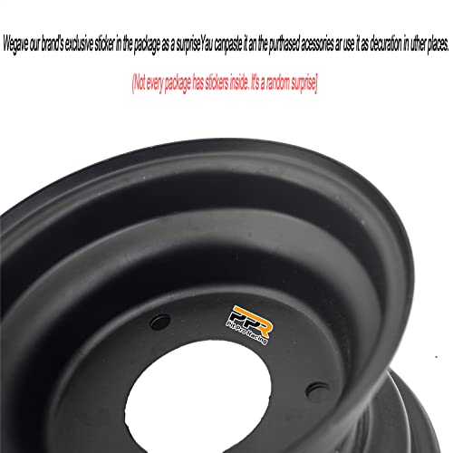 6" Wheel Rim with 3 Holes Fits for Most of 110-125cc Go-Kart, ATV, Lawn Mower 145/70-6 (Black) - size: 6" wheel rim