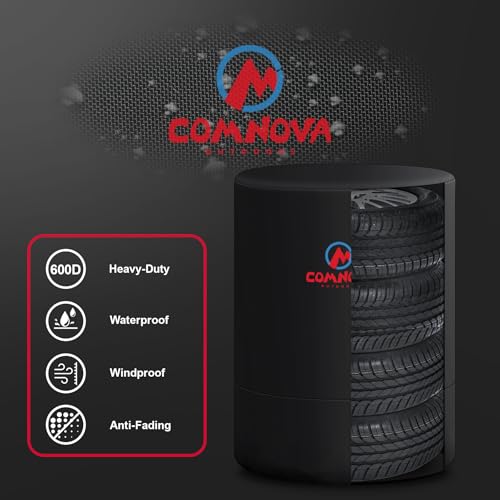 Comnova Tire Storage Cover - 600D Tire Cover for Trucks SUV Camper RV Trailer, Waterproof Heavy Duty Fade-Resistant Seasonal Spare Tire Storage Bags, Fits Tire Diameter 35 Inch Tire - size: 35" Tire Diameter