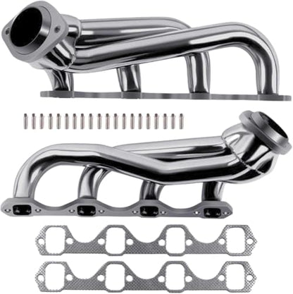 Exhaust Headers Direct Bolt-On Replacement Fits 1979-1993 Ford Mustang 5.0L - size: Fox Body 5.0L Polished Stainless Shorty Headers