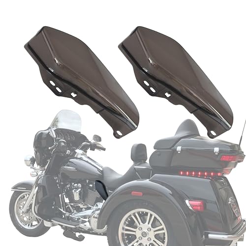 Mid Frame Air Heat Deflectors for Touring,New Air Heat Shields Trim Compatible with Harley Touring/Trick Electra/Street/Tri/Road Glide King CVO Accessories 2009-2021 Matte Black(Smoky Black)